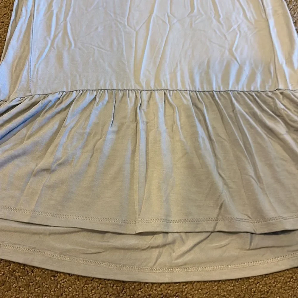 Imoga Girls Grey Tank Dress with Gold Triangle Neckline